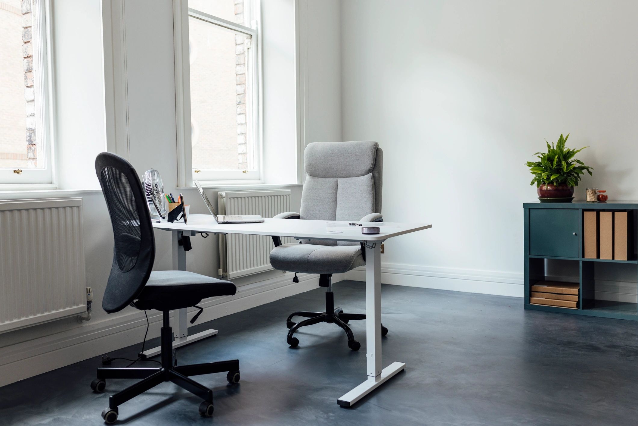 Calm office setting reflecting a thoughtful telehealth practice