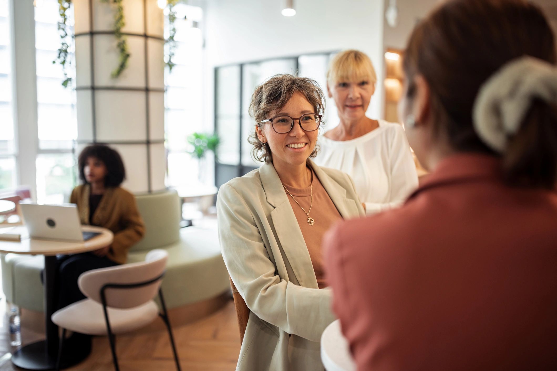 Professional counseling conversation in a calm setting